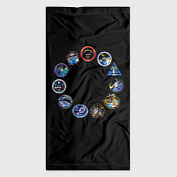 Бандана-труба NASA круг логотипов, цвет: 3D-принт — фото 2
