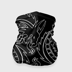 Бандана-труба Драконы татуировки самураи, цвет: 3D-принт