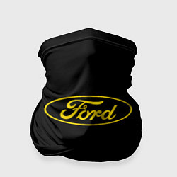 Бандана-труба Ford logo yellow, цвет: 3D-принт