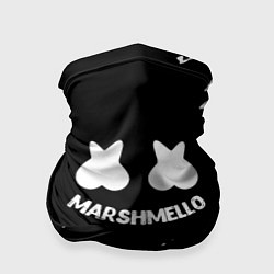 Бандана-труба Marshmello белые краски, цвет: 3D-принт