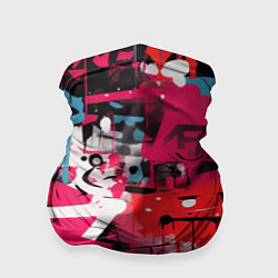 Бандана-труба Красное граффити, цвет: 3D-принт