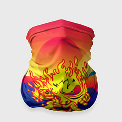 Бандана-труба Samurai fire logo japan, цвет: 3D-принт