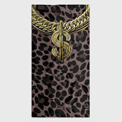 Бандана-труба Костюм богача с золотой цепью, цвет: 3D-принт — фото 2