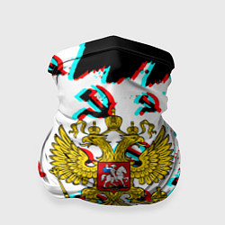 Бандана-труба Россия паттерн ссср глитч, цвет: 3D-принт