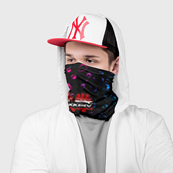 Бандана-труба Tekken неоновые капли, цвет: 3D-принт — фото 2