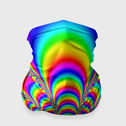 Бандана-труба Оптические иллюзии волны неон, цвет: 3D-принт