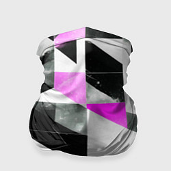 Бандана-труба Black and pink abstraction on a white background, цвет: 3D-принт