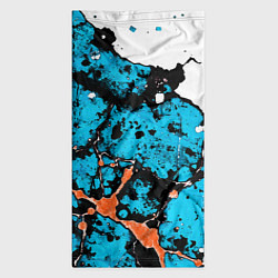 Бандана-труба Оранжево-голубая абстракция на белом фоне, цвет: 3D-принт — фото 2