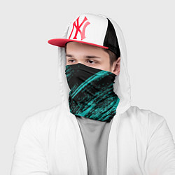 Бандана-труба The color is black and light blue, цвет: 3D-принт — фото 2