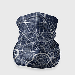 Бандана-труба Карта Москвы - столица России, цвет: 3D-принт