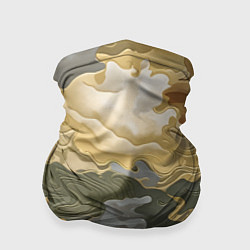 Бандана-труба Золотистый камуфляж, цвет: 3D-принт