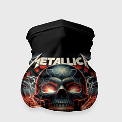 Бандана-труба Metallica - fire skull, цвет: 3D-принт