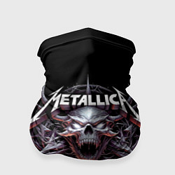 Бандана-труба Metallica - cool skull with horns, цвет: 3D-принт