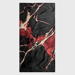 Бандана-труба Красно-черная потертая текстура, цвет: 3D-принт — фото 2