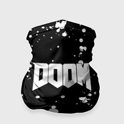Бандана-труба Doom белые краски всплеск, цвет: 3D-принт