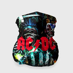 Бандана-труба ACDC рок монстры, цвет: 3D-принт