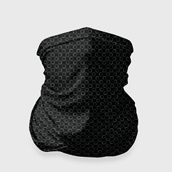 Бандана-труба Чёрный текстурированный мелкие квадраты, цвет: 3D-принт