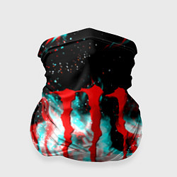 Бандана-труба Monster energy глитч огонь, цвет: 3D-принт
