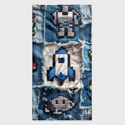 Бандана-труба Космический пиксельный корабль, цвет: 3D-принт — фото 2