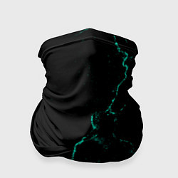 Бандана-труба Color black turquoise, цвет: 3D-принт