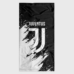 Бандана-труба Juventus черно белые краски, цвет: 3D-принт — фото 2