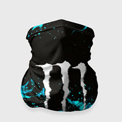 Бандана-труба Monster energy голубой огонь, цвет: 3D-принт