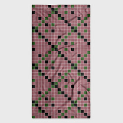 Бандана-труба Коричневая с черным и зеленым плитка, цвет: 3D-принт — фото 2