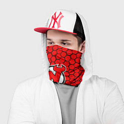 Бандана-труба Нью Джерси Девилз - красные соты, цвет: 3D-принт — фото 2