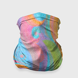 Бандана-труба Абстракция - multicolored curves, цвет: 3D-принт