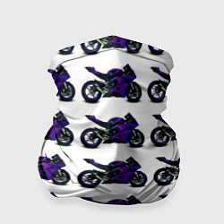 Бандана-труба Motorcycle purple gloss, цвет: 3D-принт