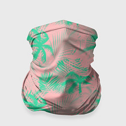 Бандана-труба Palm turquoise pink, цвет: 3D-принт