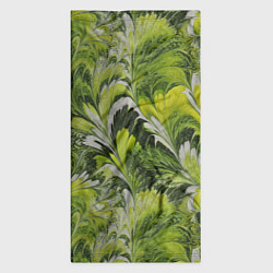 Бандана-труба Мраморный абстрактный паттерн - зеленые и желтые о, цвет: 3D-принт — фото 2