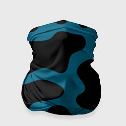 Бандана-труба Синяя коровья расцветка, цвет: 3D-принт