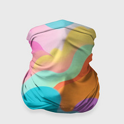 Бандана-труба Разноцветные красивые облака, цвет: 3D-принт