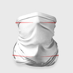 Бандана-труба Color white red stripes, цвет: 3D-принт