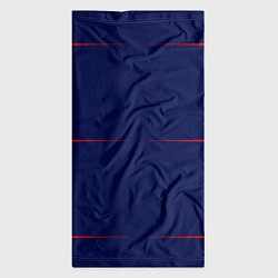 Бандана-труба Color blue red stripes, цвет: 3D-принт — фото 2