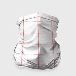 Бандана-труба Color white red crosses, цвет: 3D-принт