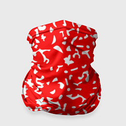 Бандана-труба Красный яркий камуфляж, цвет: 3D-принт