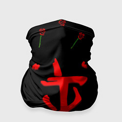 Бандана-труба Doom rose pattern, цвет: 3D-принт