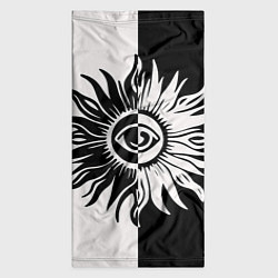 Бандана-труба Солнце черно-белое, цвет: 3D-принт — фото 2