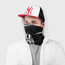 Бандана-труба Juventus geometry stripes black, цвет: 3D-принт — фото 2