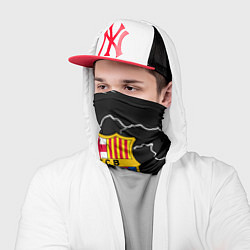 Бандана-труба Barcelona черно белые молнии, цвет: 3D-принт — фото 2