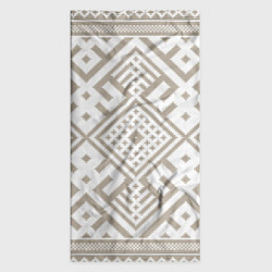 Бандана-труба Славянские узоры в бежевом цвете, цвет: 3D-принт — фото 2