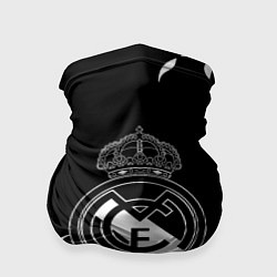 Бандана-труба Реал Мадрид белый огонь, цвет: 3D-принт