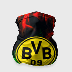 Бандана-труба Borussia красно зеленый огонь, цвет: 3D-принт