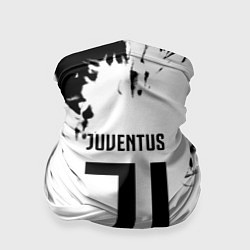 Бандана-труба Juventus черные краски абстракция, цвет: 3D-принт