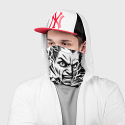 Бандана-труба Свирепые лица и молнии - нейроарт, цвет: 3D-принт — фото 2