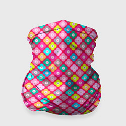 Бандана Разноцветный цветочный узор ретро