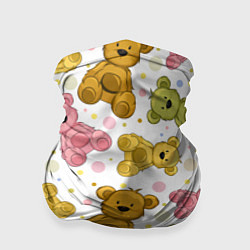 Бандана-труба Любимые медвежата, цвет: 3D-принт