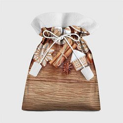 Мешок для подарков Коричные пряники, цвет: 3D-принт